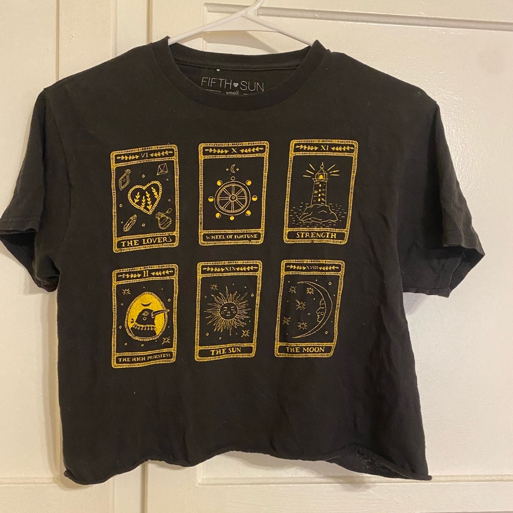 Tarot Card Cropped T-shirt
